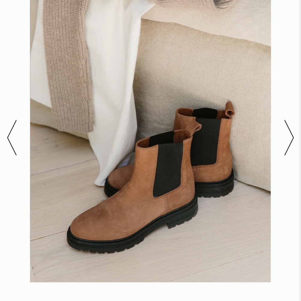 Jenni Kayne Brooklyn Lug Boot Walnut -worn once size  37